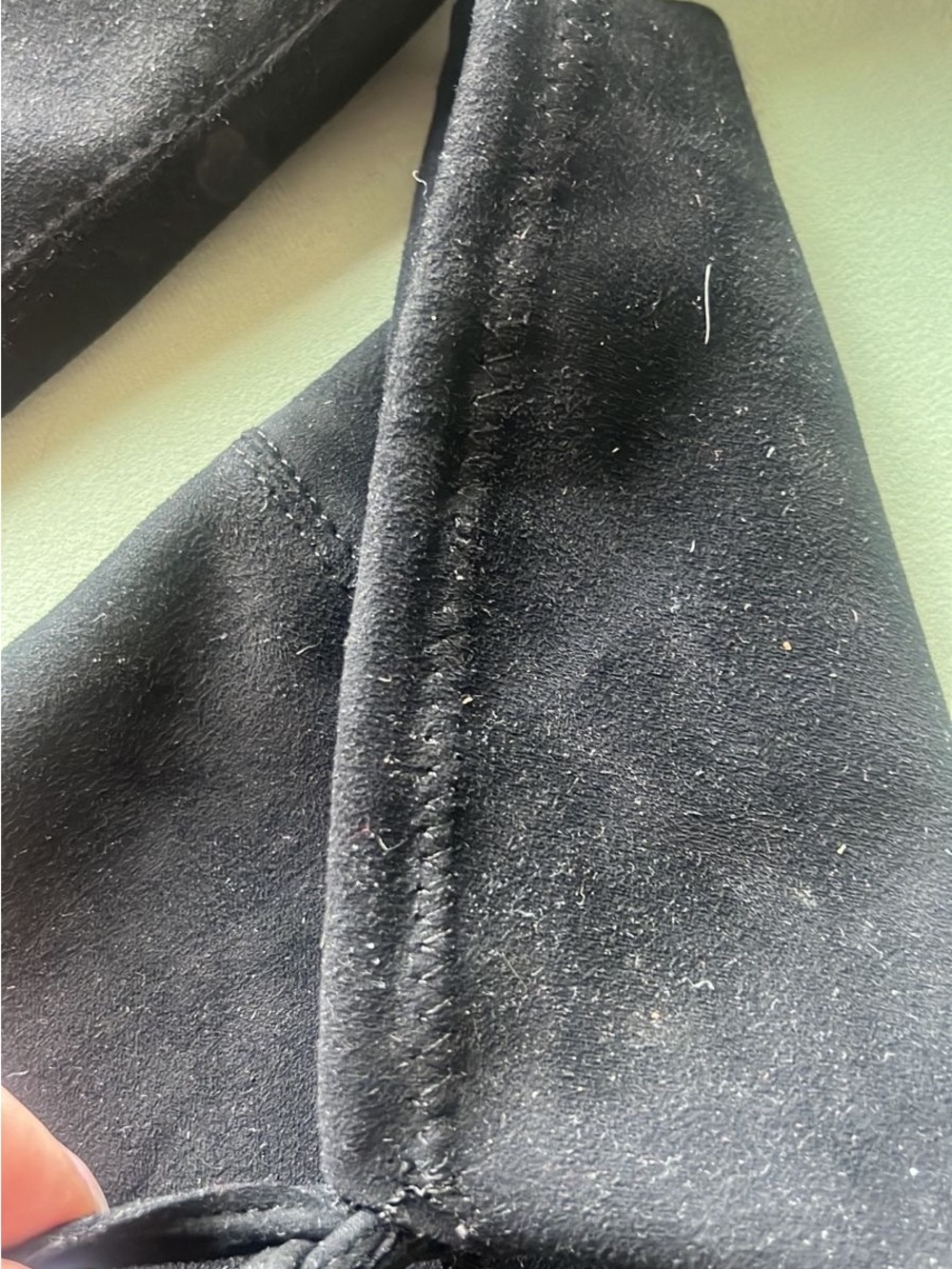 Women’s Black Suede Over-the-Knee Boots with Side Zip size 6 - Picture 4 of 5